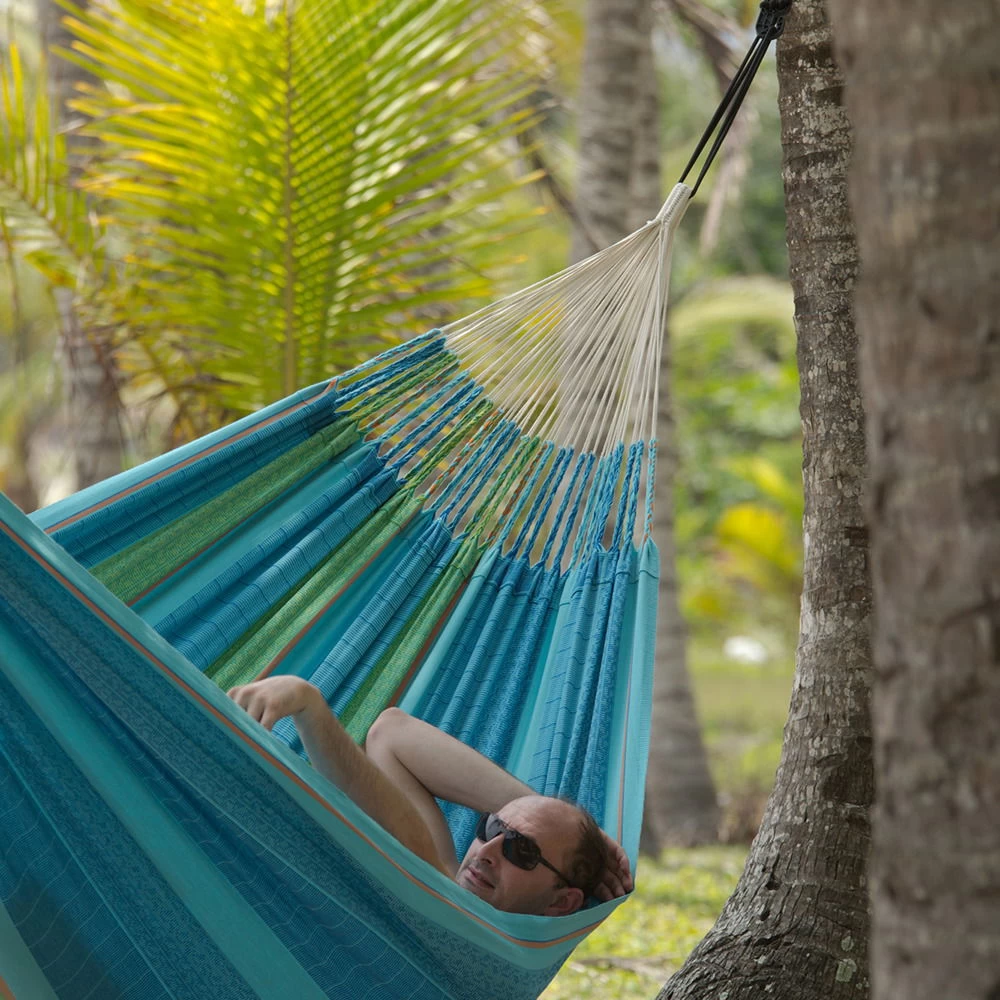 LA SIESTA Kingsize Familien-Hängematte Flora Curacao, Aus Bio-Baumwolle – Bild 5