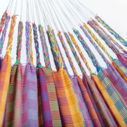 LA SIESTA Doppel-Hängematte 'Modesta', Flowers, 350 X 160 Cm -Gartengeschäft 3940200339 Doppel Haengematte Flora Flowers Bio Baumwolle 6 106122