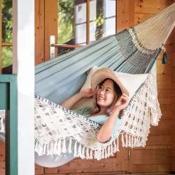 LA SIESTA Kingsize Hängematte 'Bossanova', Fjord 11 LA SIESTA Kingsize Hängematte 'Bossanova', Fjord -Gartengeschäft 3940200349 Kingsize Haengematte Bossanova Fjord Bio Baumwolle 3 106155