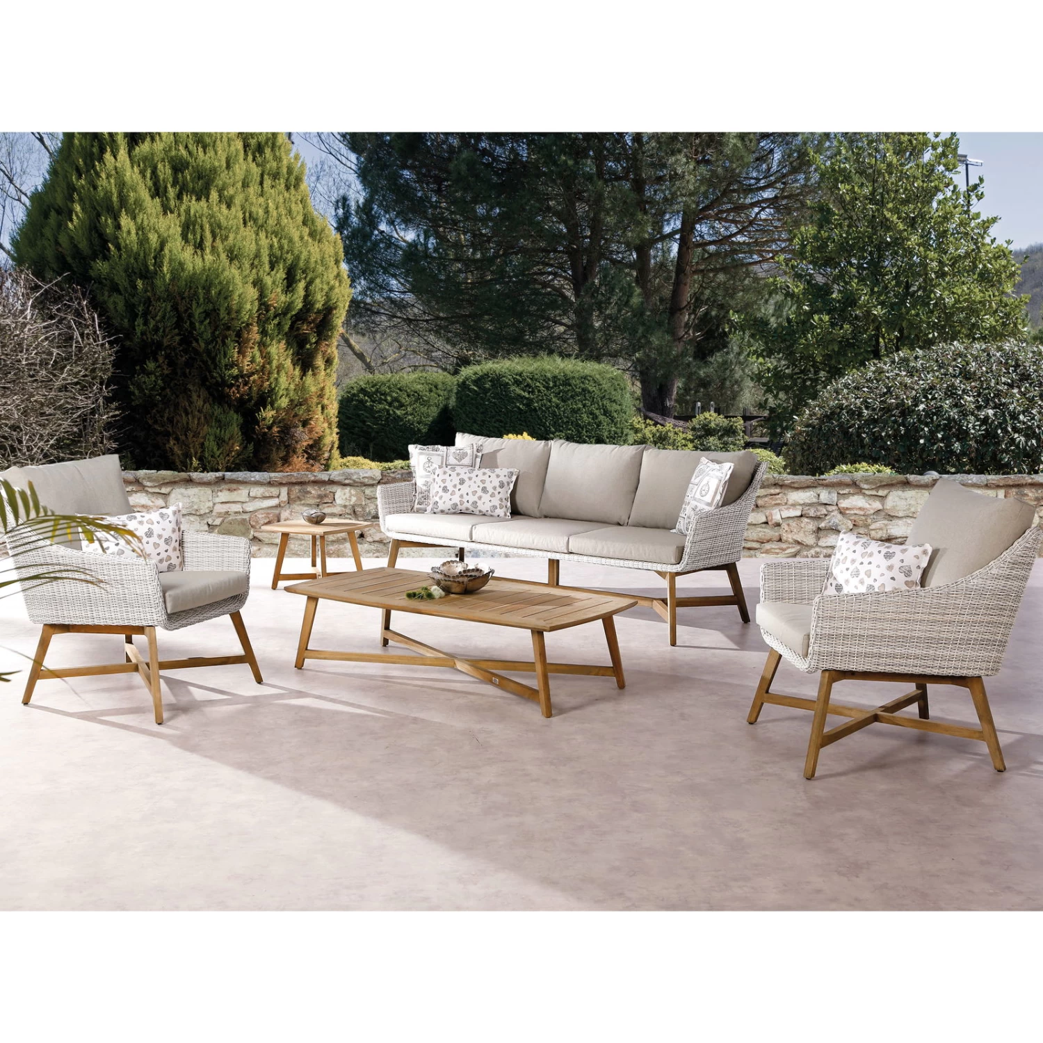 Best Lounge-Sessel "Paterna" Aus Teakholz, Mit Auflage 2 Best Lounge-Sessel "Paterna" Aus Teakholz, Mit Auflage – Bild 2