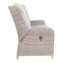 Kölle Geflechtbank 'Heidelberg' 2,5 Sitzer, Inkl. Auflage Stone Grey -Gartengeschäft 3950100890 Geflechtbank Heidelberg 2 5Sitzer Koelle rattanbraun inkl Auflage stonegrey 47952