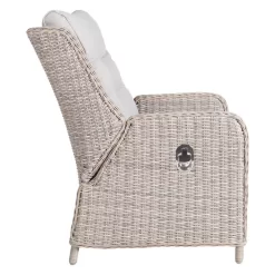 Kölle Geflecht-Sessel Jumbo Inkl. Hocker, Mit Auflage -Gartengeschäft 3950100895 Geflechtsessel Jumbo Koelle inkl Hocker rattanbraun inkl Auflage 02 47965