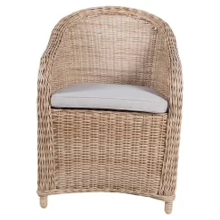 Kölle Geflechtsessel "Coventry" Rattangrau, Inkl. Auflage Stone Grey