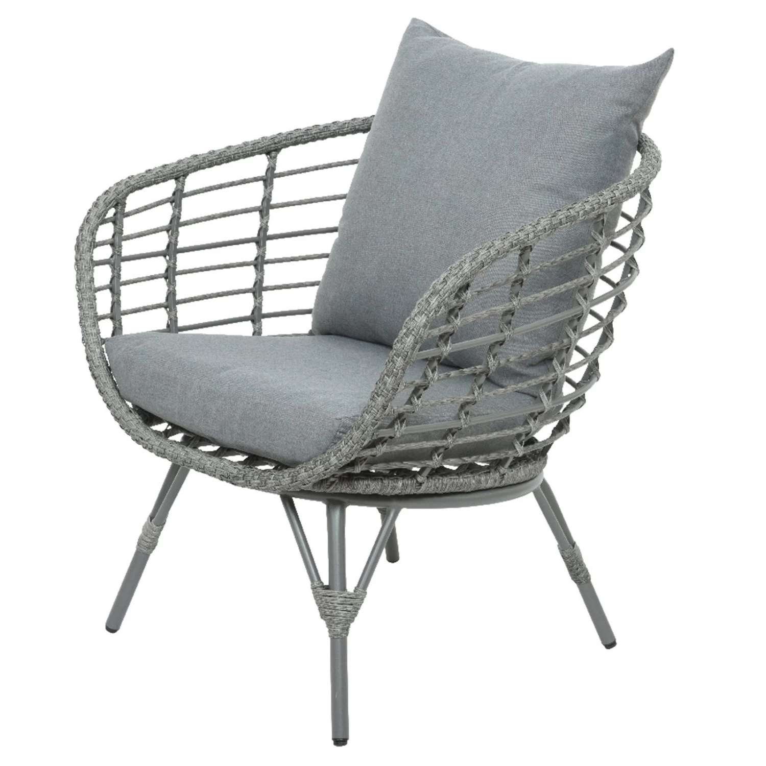 Loungegruppe 'Evora', 4-teilig, Grau 4 Loungegruppe 'Evora', 4-teilig, Grau – Bild 4