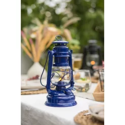 Feuerhand Sturmlaterne 'Baby Special 267', Blau, 26,5 X 13,5 X 15 Cm -Gartengeschäft 3990100190 feuerhand sturmlaterne 2 121588