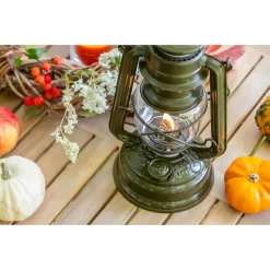 Feuerhand Sturmlaterne 'Baby Special 267', Olive, 26,5 X 13,5 X 15 Cm -Gartengeschäft 3990100192 feuerhand sturmlaterne 4 121600