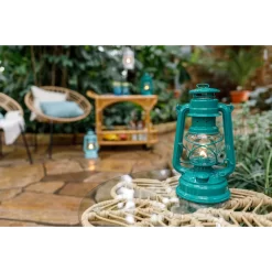 Feuerhand Sturmlaterne 'Baby Special 276', Teal Blue, 26,5 X 13,5 X 15 Cm -Gartengeschäft 3990100202 feuerhand sturmlaterne 1 1 121858