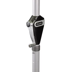 Doppler Sonnenschirm 'Active Auto Tilt 280', Ø 280 Cm, Natur -Gartengeschäft Active Auto tilt 280 Kurbel Seitenansicht 67370